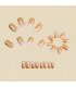 NA105 - Gold Three-Dimensional Embossed Gilded Nails